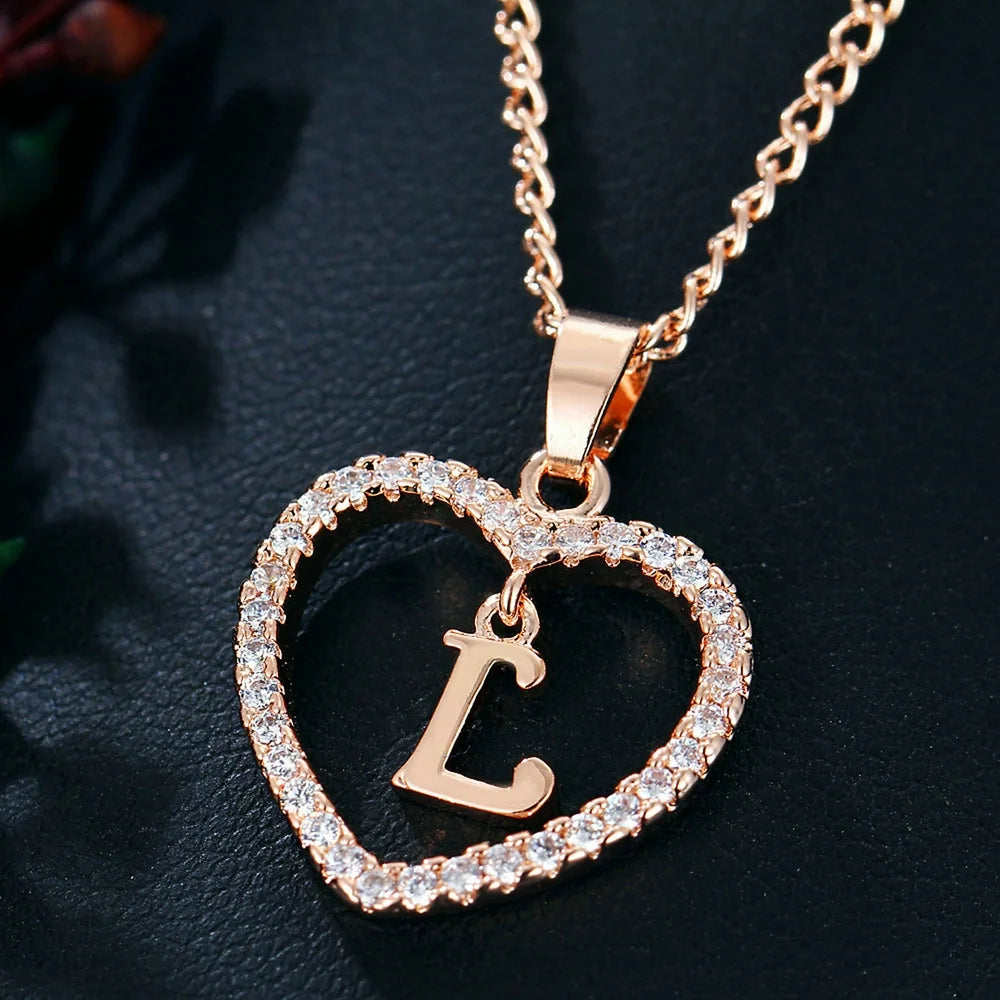 Gifts Sets for Girls Womens Fashion 26 English Letter Name Chain Pendant Necklaces Jewelry Valentine'S Day Gifts