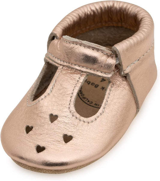 "Premium Genuine Leather Soft Sole Baby Girl Moccasins - Ideal Footwear for Newborns, Infants, Babies, and Toddlers"