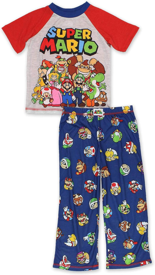 Boys 2 Piece Shirt and Pants Pajamas Set