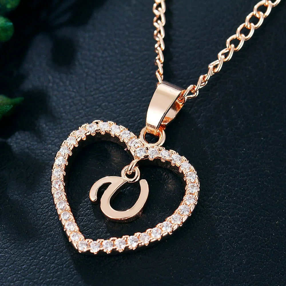 Gifts Sets for Girls Womens Valentine'S Day Fashion 26 English Letter Name Chain Pendant Necklaces Jewelry