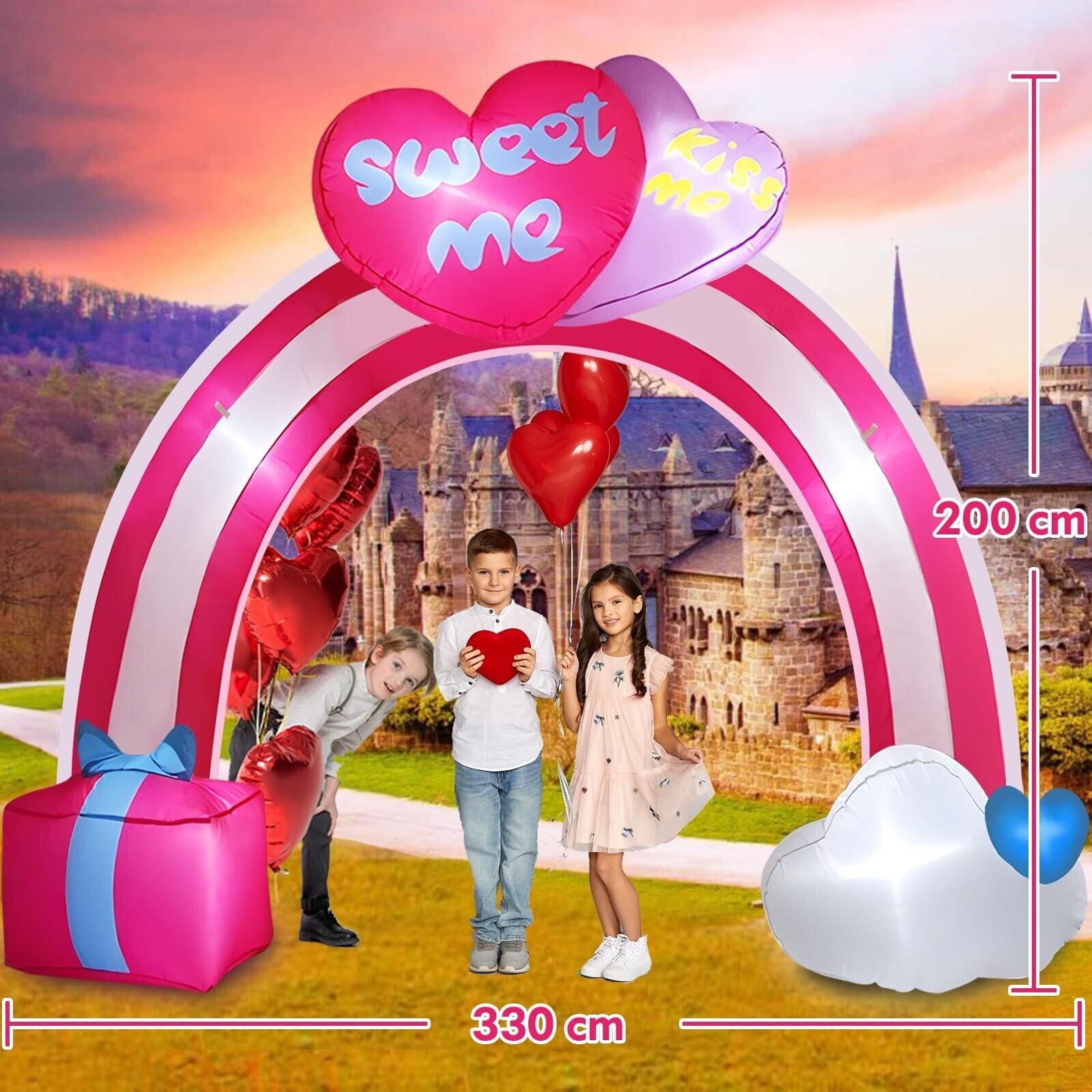 Danxilu 10 FT Valentine Inflatables Outdoor Decorations, Valentines Day Infla...